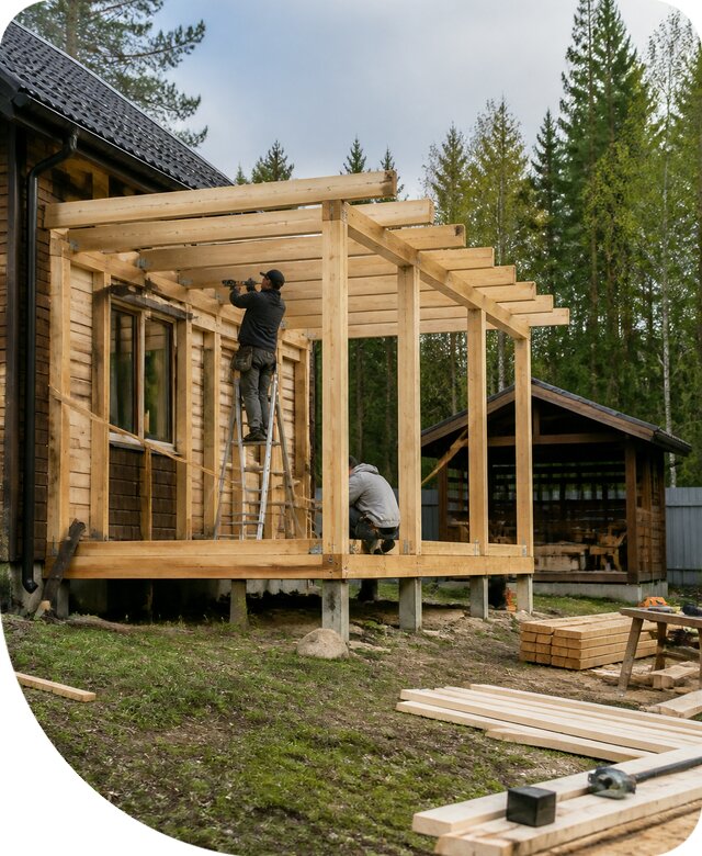 Строительство пристроек и построек на участке в Касимах